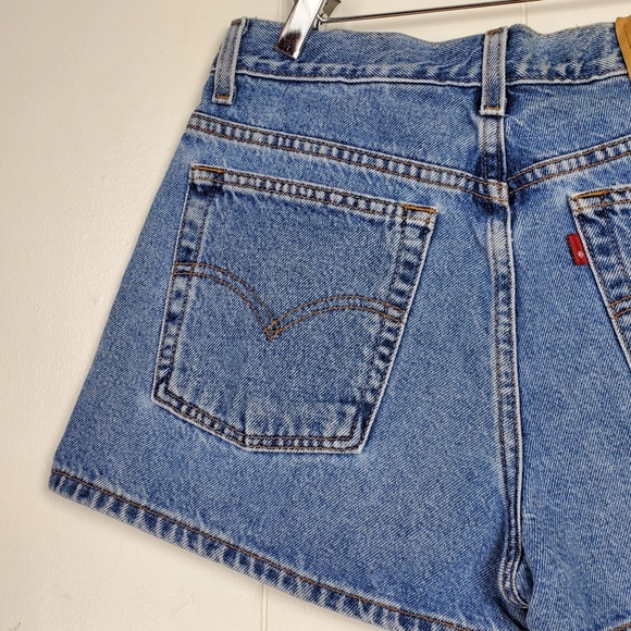 Levis 550 Vintage y2k 90s relaxed fit shorts with zipper and blank tab size 11 - Picture 8 of 12